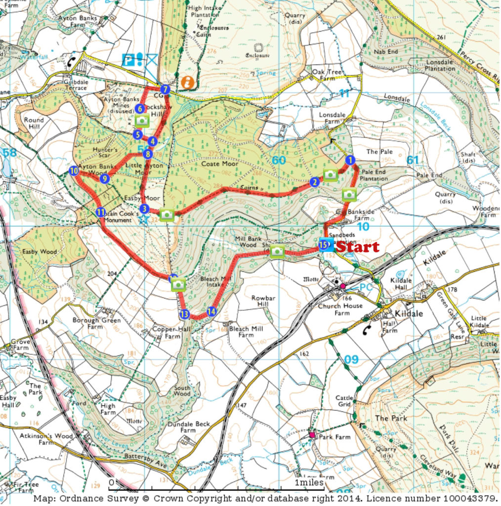 Kildale walk Map